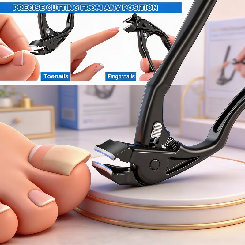 Precision long-handled nail clippers
